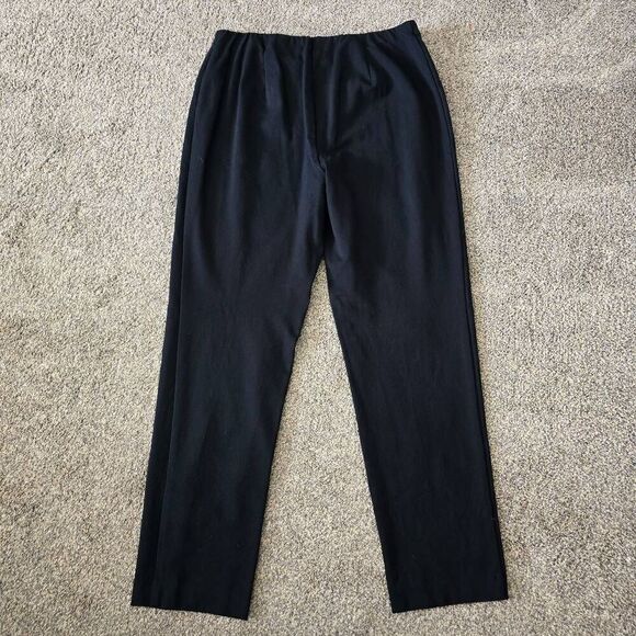 J. Jill Ponte Pants Women's Size Medium Black Stretch Elastic Waist Slim Leg Leg - Picture 5 of 5